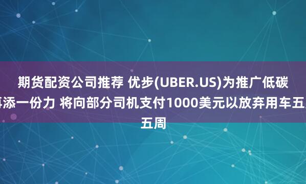 期货配资公司推荐 优步(UBER.US)为推广低碳再添一份力 将向部分司机支付1000美元以放弃用车五周
